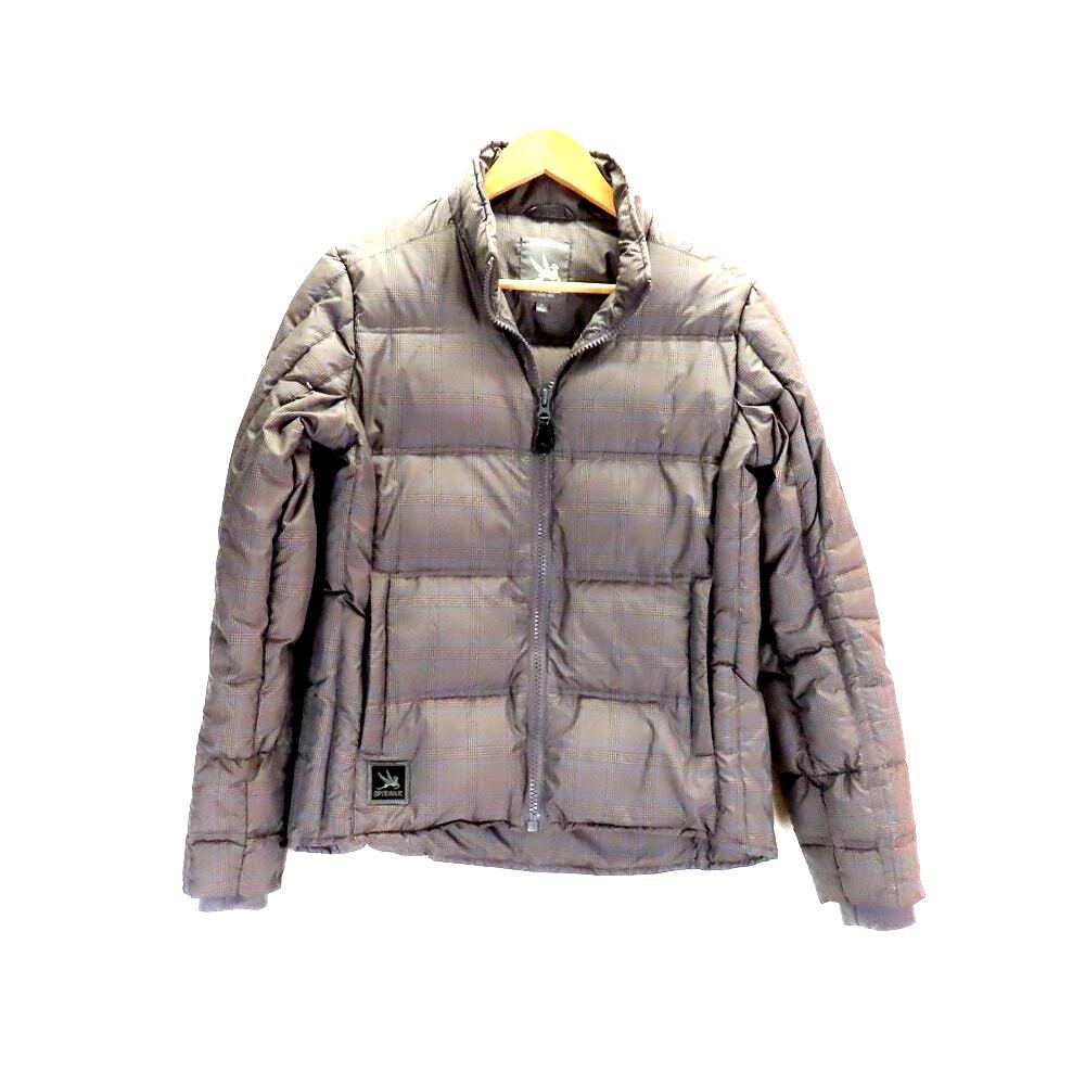 Spiewak Down Puffer Jacket Womens S M Gray Plaid Winter Ski Snow Preppy